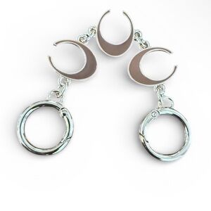 Bag Charm or Strap Extension-New-C shapes Gold Tone & Brown